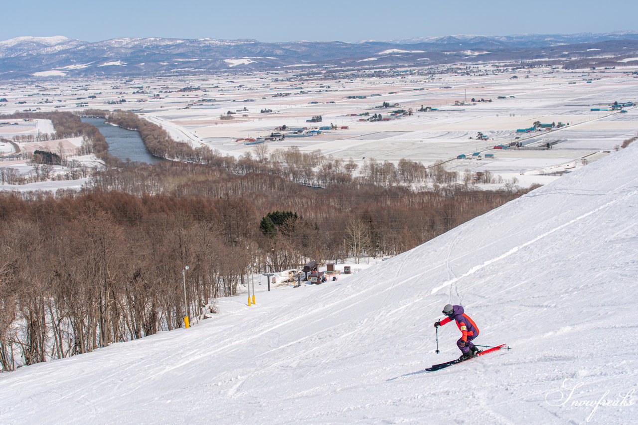 士別市日向スキー場　本当に明日でシーズン終了？！積雪たっぷり春雪セッション(^_-)-☆